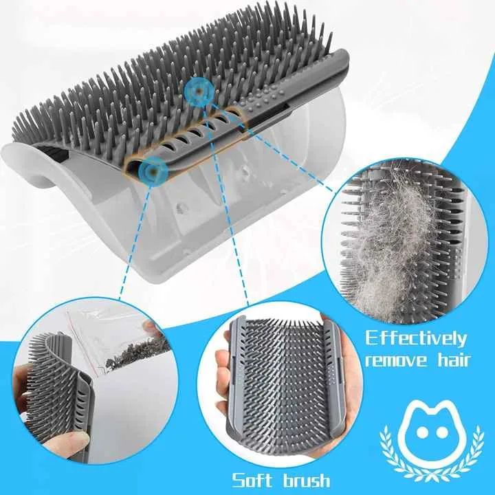 جدار ليونة الزاوية هرش لعبة القط الذاتي . Soft Corner Wall Scratcher Toy Cat Self Grooming