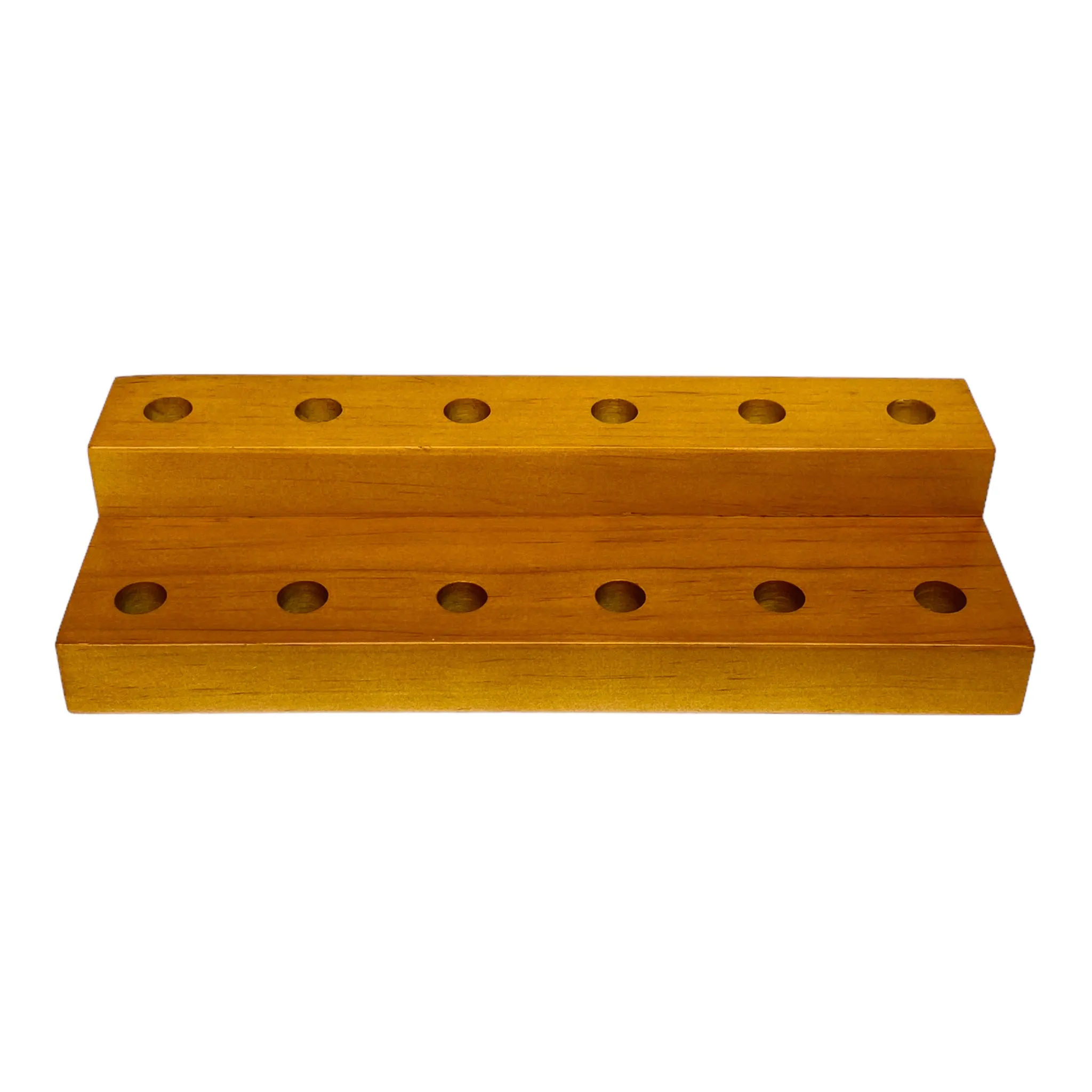 12 Hole Wood Display Stand Holder For 14mm Bong Bowl Pieces Or Quartz Bangers
