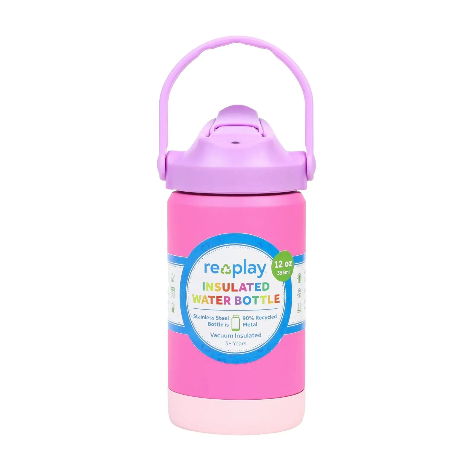 12oz Insulated Recycled Stainless Steel Water Bottle- Princess