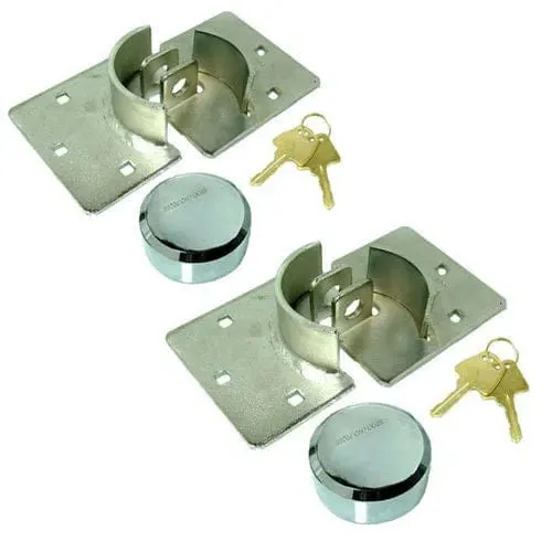 2 X Van Security Padlock & Hasp Set Door Lock   Bolts Nuts Fixings