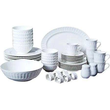 46-Piece Dinnerware and Serveware Set, Service for 6