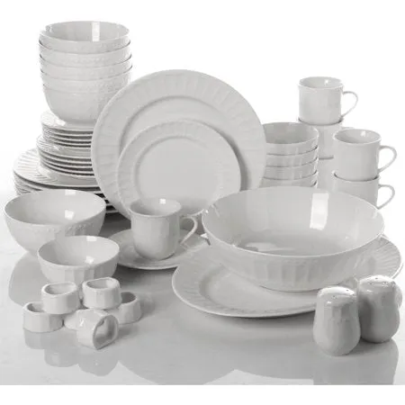 46-Piece Dinnerware and Serveware Set, Service for 6