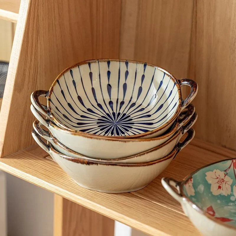 7.5 Inch Japanese Noodle Bowl with Handle