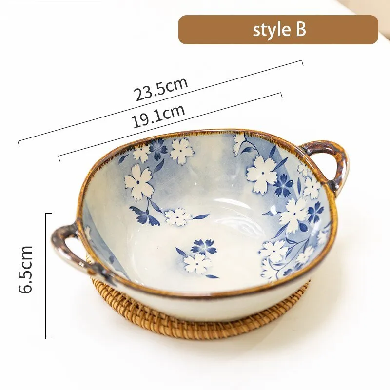 7.5 Inch Japanese Noodle Bowl with Handle