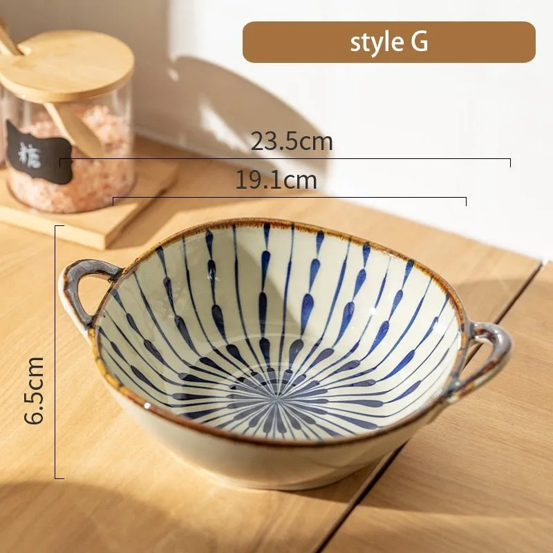 7.5 Inch Japanese Noodle Bowl with Handle