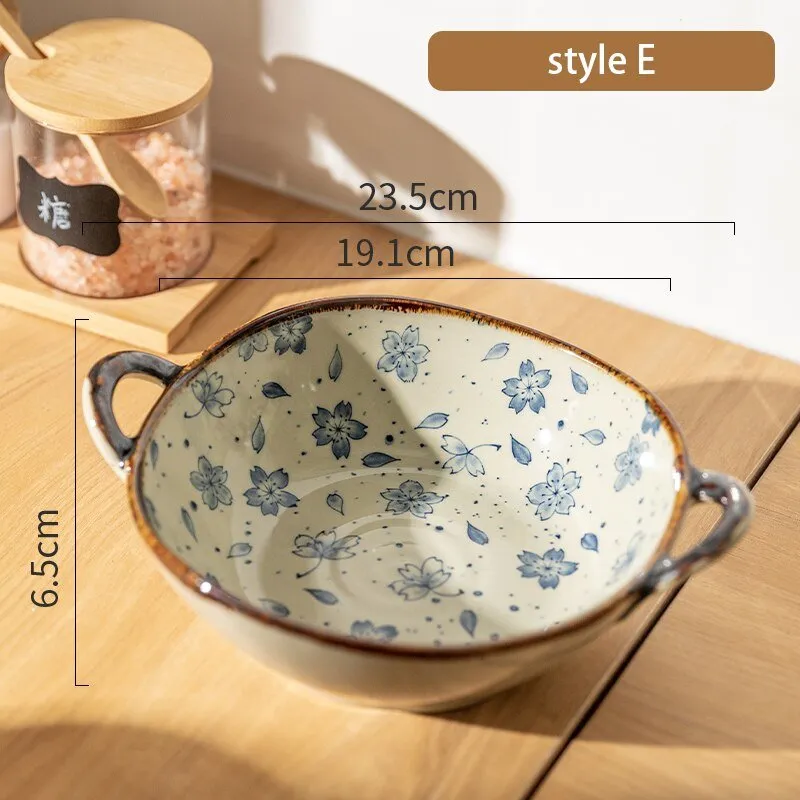 7.5 Inch Japanese Noodle Bowl with Handle