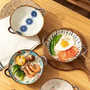 7.5 Inch Japanese Noodle Bowl with Handle