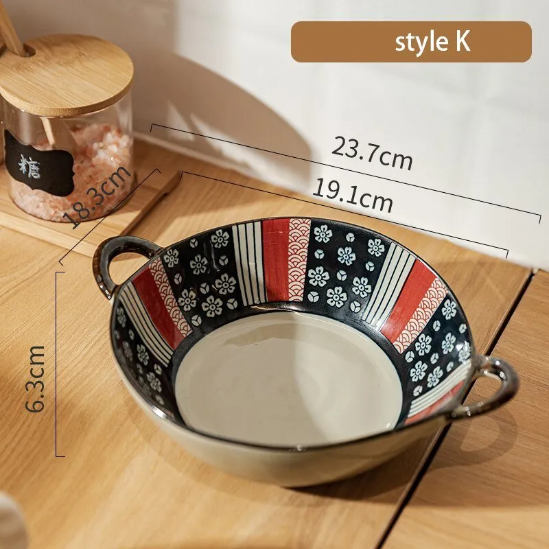 7.5 Inch Japanese Noodle Bowl with Handle