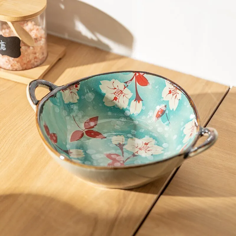 7.5 Inch Japanese Noodle Bowl with Handle