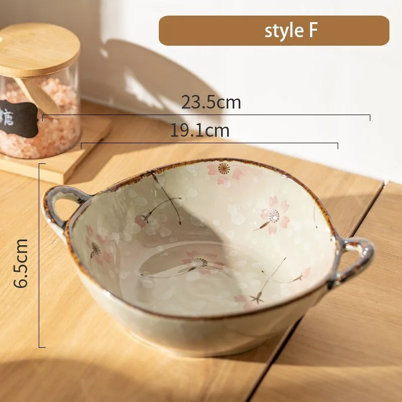 7.5 Inch Japanese Noodle Bowl with Handle