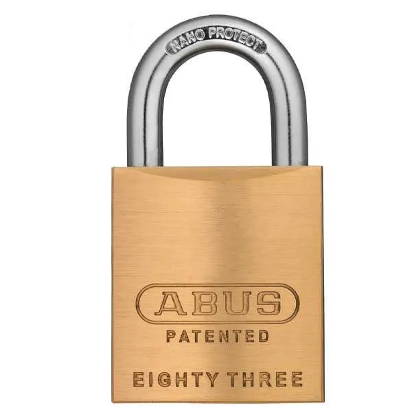 Abus - 83/45- Solid Brass Padlock - Schlage Keyway - Keyed Alike - 1 53/64" Width