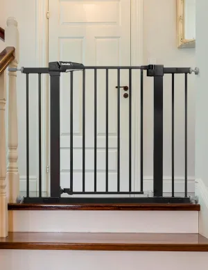 Babelio Baby Gate for Doorways and Stairs, 26''-40'' Auto Close Dog/Puppy Gate, Easy Install, Pressure Mounted, No Drilling, fits for Narrow and Wide Doorways, Safety Gate w/Door for Child and Pets