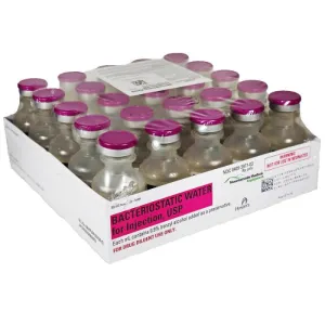 Bacteriostatic Water Injection Multiple Dose Vials 30 mL, 25/Pack by Pfizer (Rx)