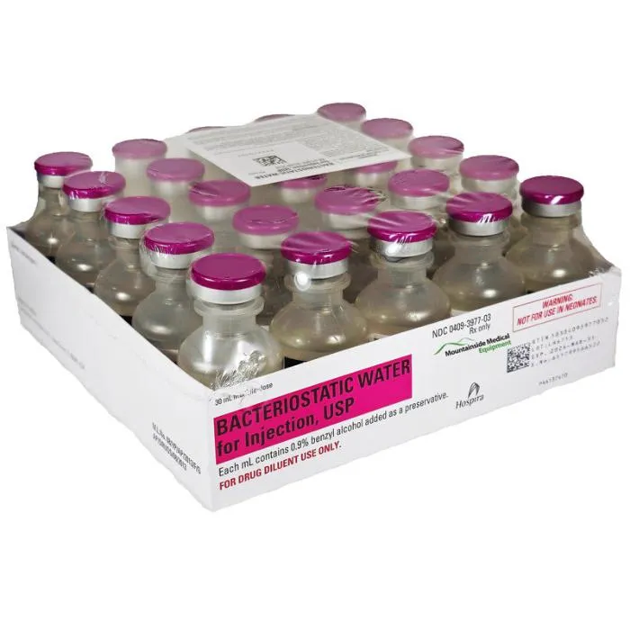 Bacteriostatic Water Injection Multiple Dose Vials 30 mL, 25/Pack by Pfizer (Rx)