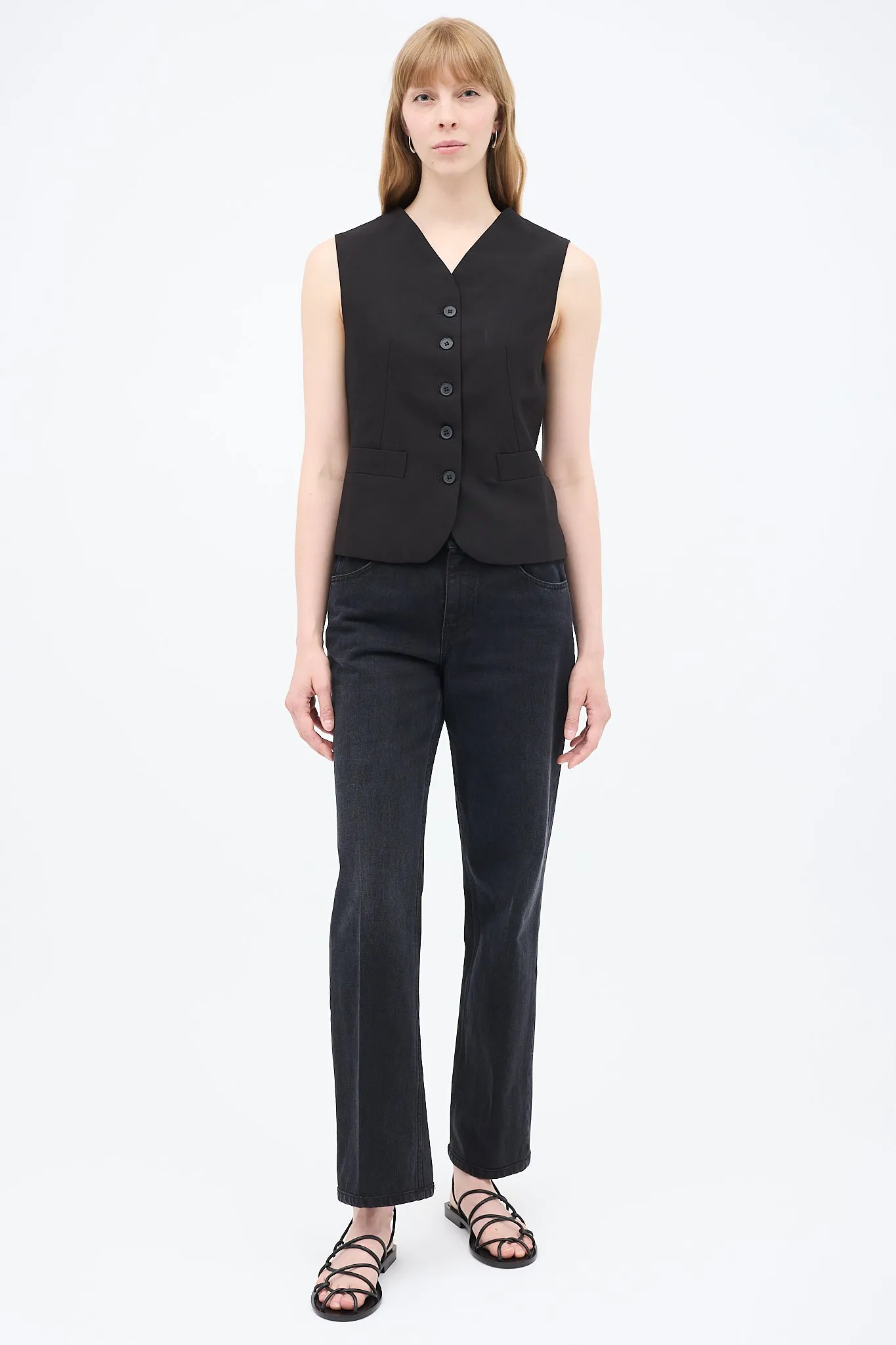 Black Wool Vegas Vest
