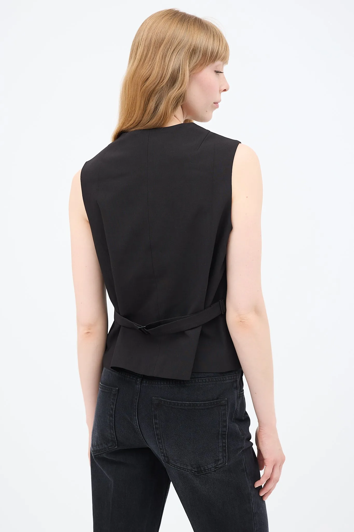 Black Wool Vegas Vest