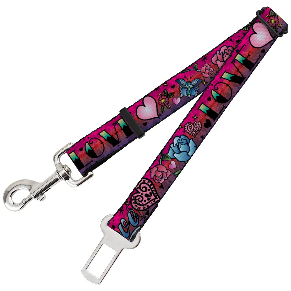 Dog Safety Seatbelt for Cars - Love Love Pink