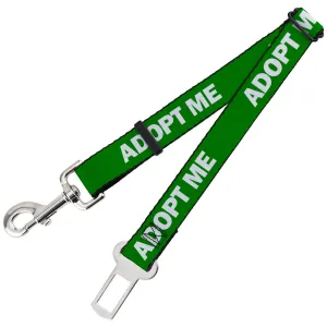 Dog Safety Seatbelt for Cars - Pet Quote ADOPT ME Green/White