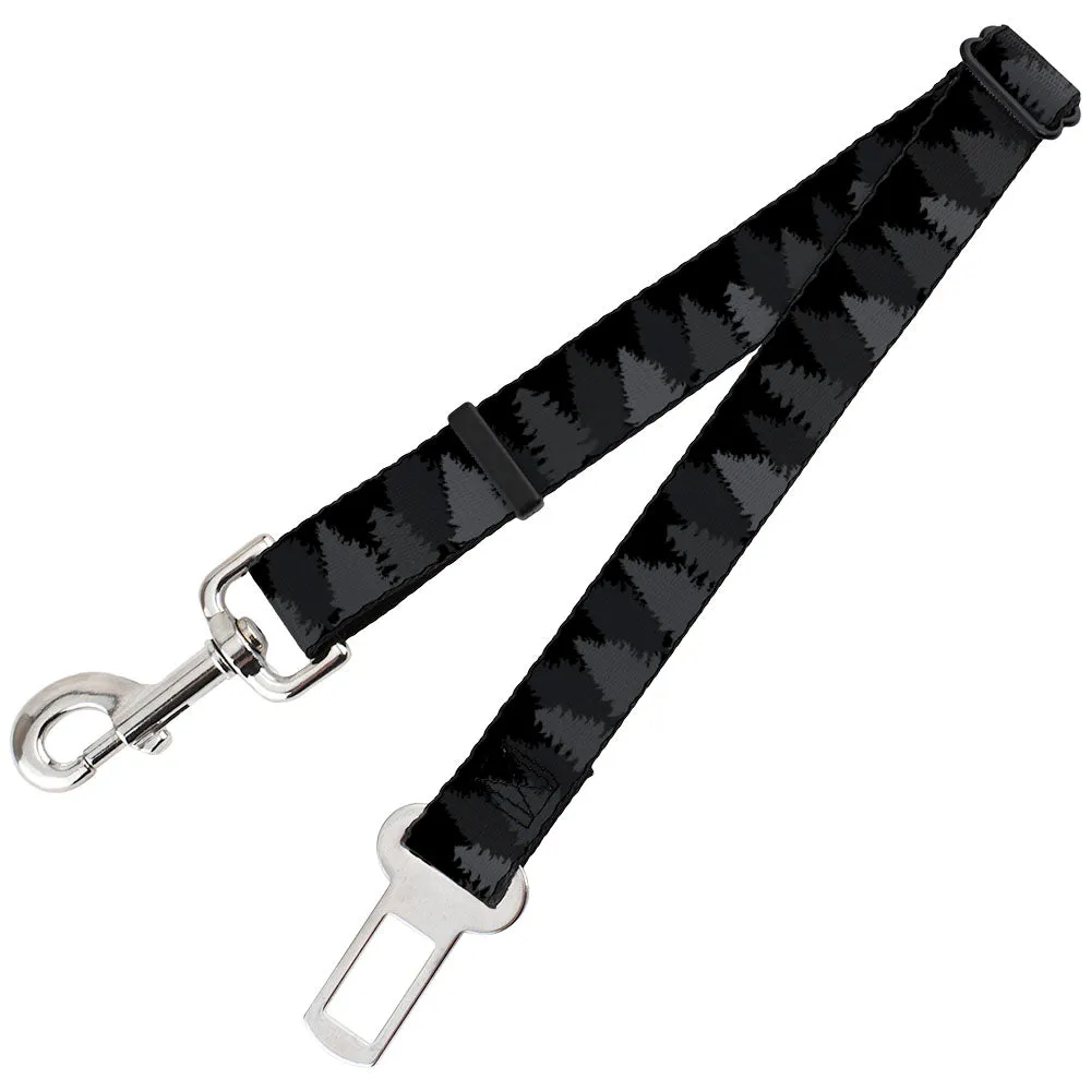 Dog Safety Seatbelt for Cars - Pine Tree Silhouettes Black/Grays