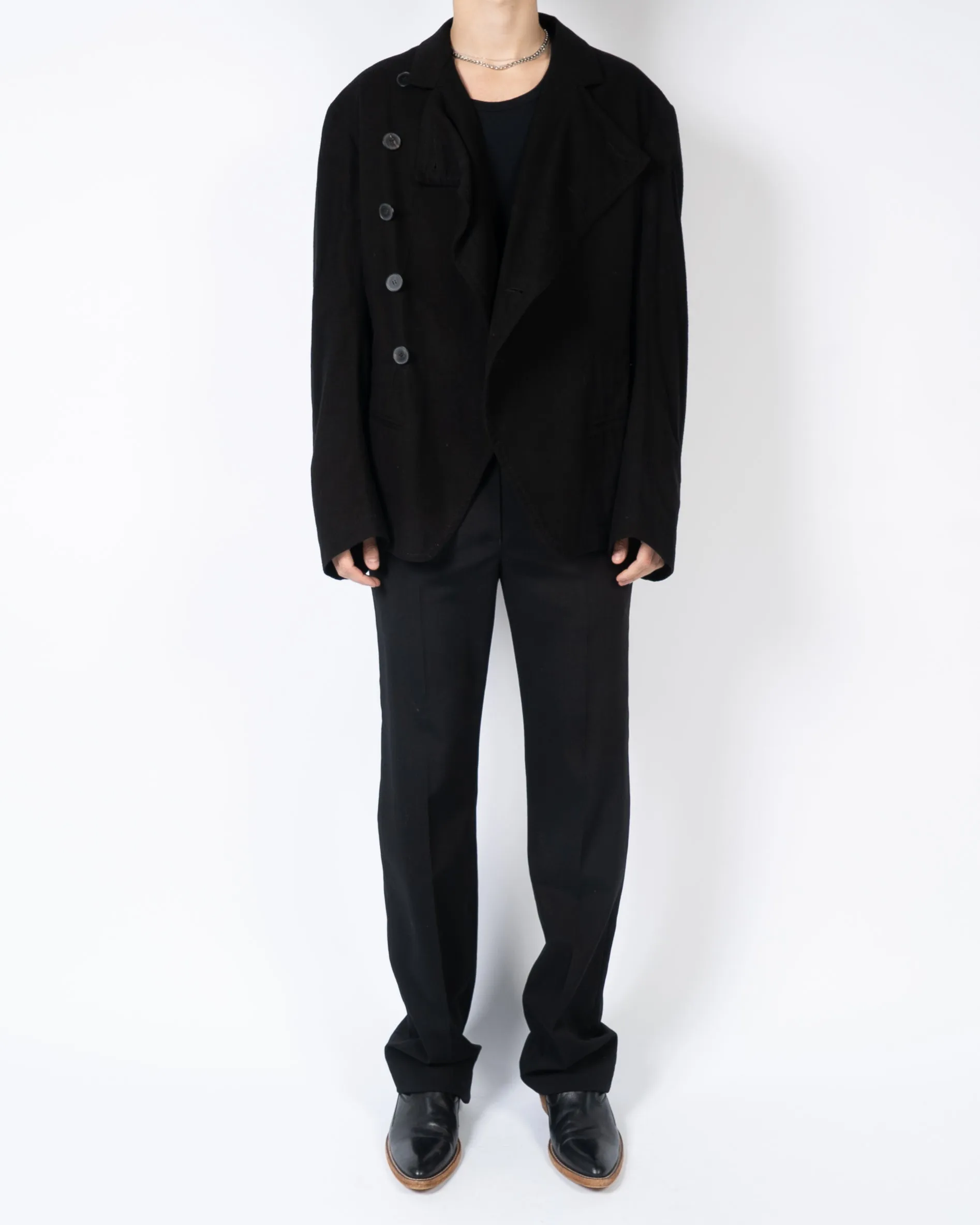 FW17 Black Officiers Wool Blazer Jacket