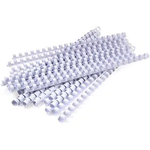 Gbc Plastic Binding Comb Round 21 Loop 16Mm A4 White Pack 100