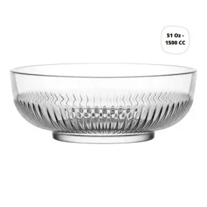 Glass Salad Bowl, Prep Mixing Bowl Dishwasher Safe, 51 Oz