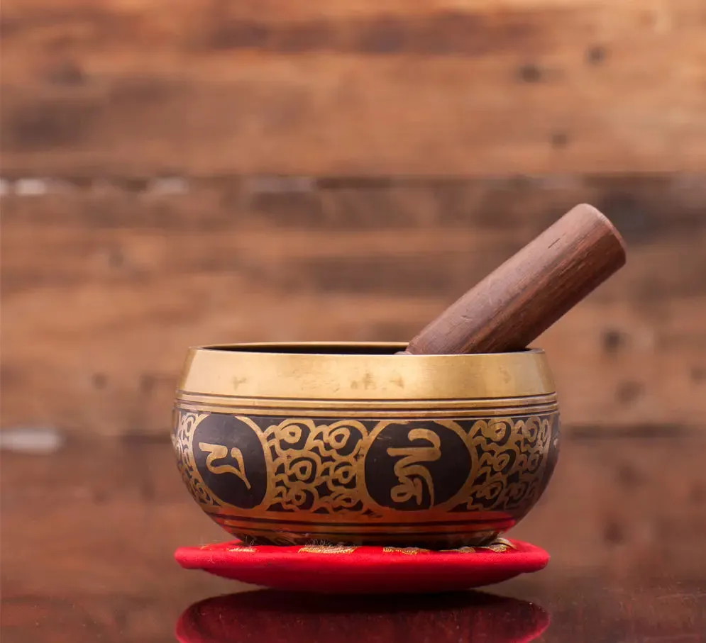 Golden Tibetan Bowl A Handmade Masterpiece