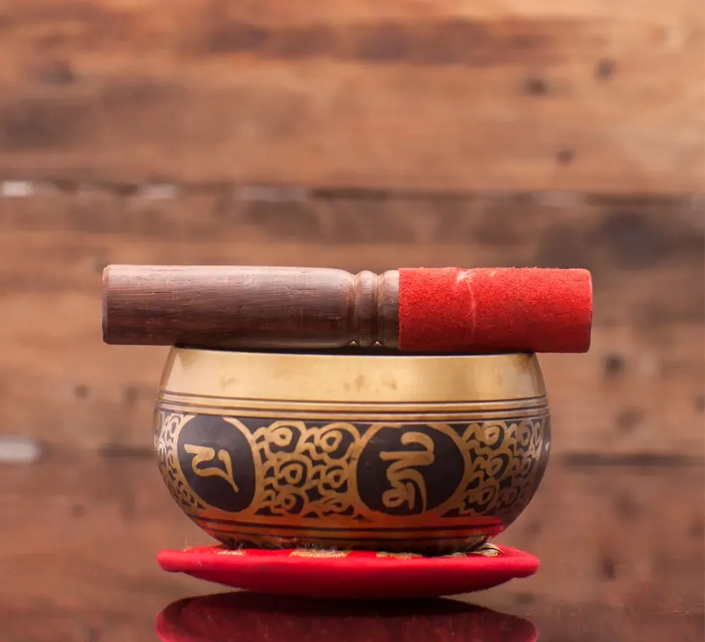 Golden Tibetan Bowl A Handmade Masterpiece