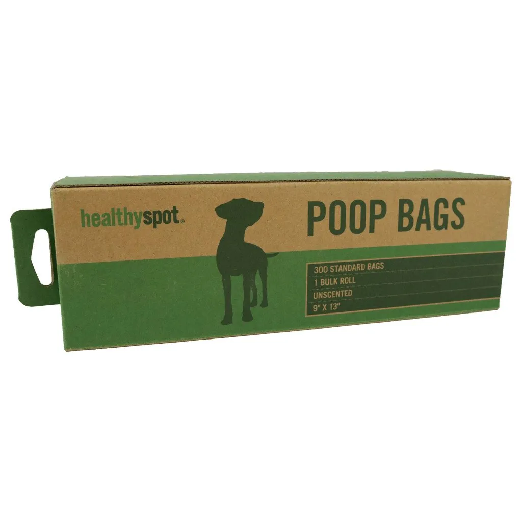 Healthy Spot Unscented Poop Bags - 300 Bag Roll