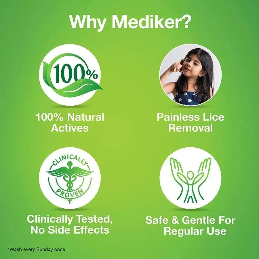 Mediker Anti-Lice Treatment Hair Shampoo, 50 ml