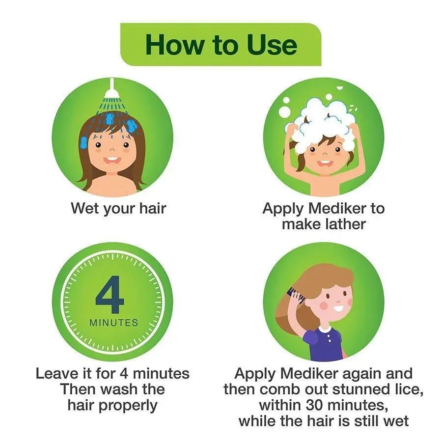 Mediker Anti-Lice Treatment Hair Shampoo, 50 ml