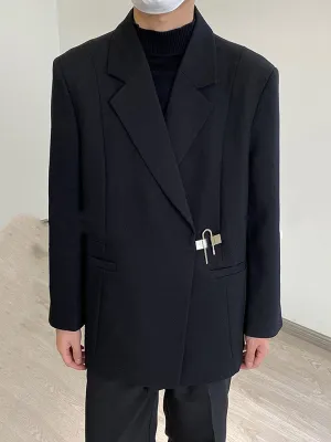Men's Buckle Up Street Fashion Hip Hop Blazer