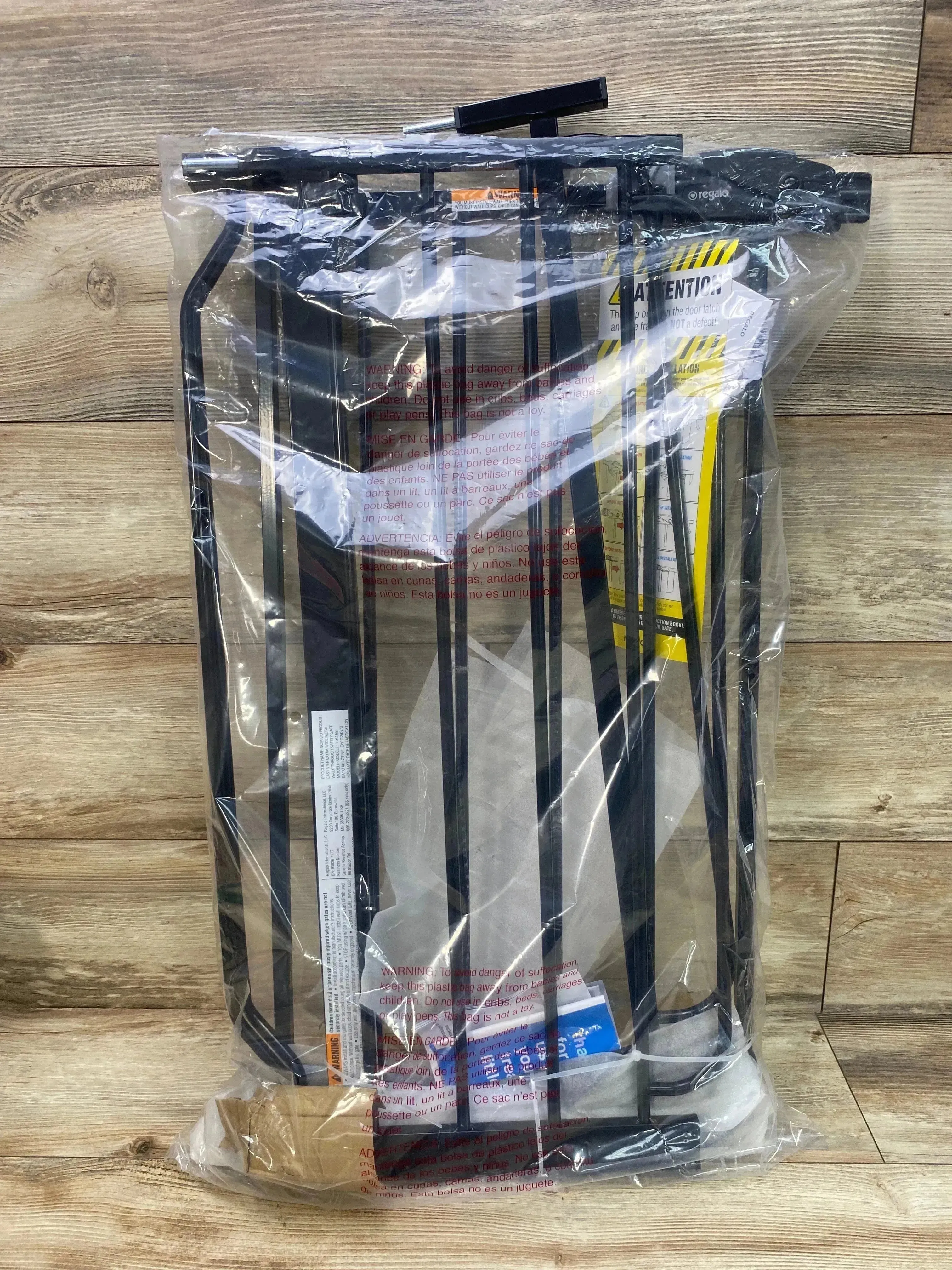 NEW Regalo Easy Step Extra Wide Safety Gate Black 1164EB