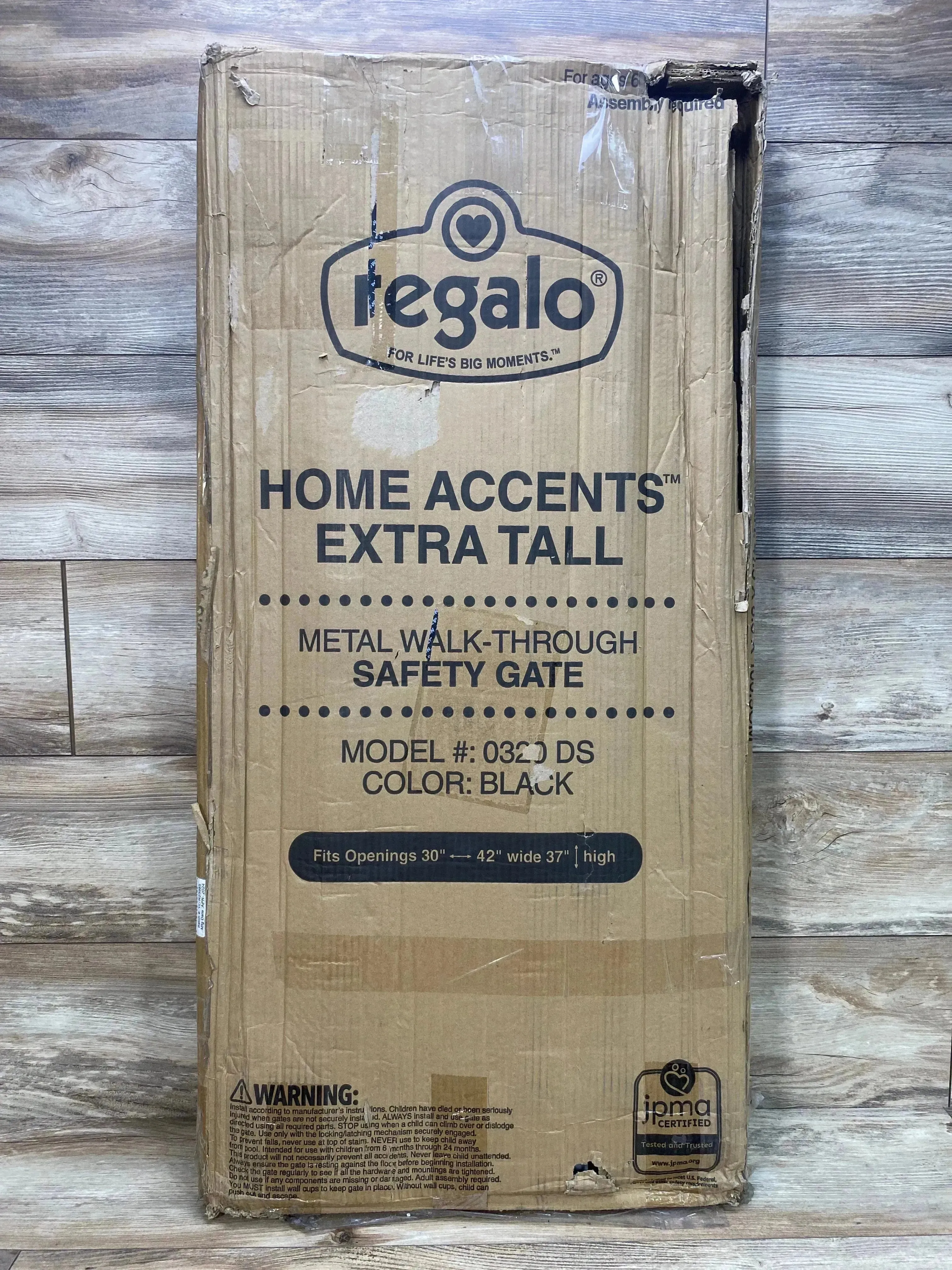 NEW Regalo Extra Tall Home Accents Metal Walk Through Baby Gate