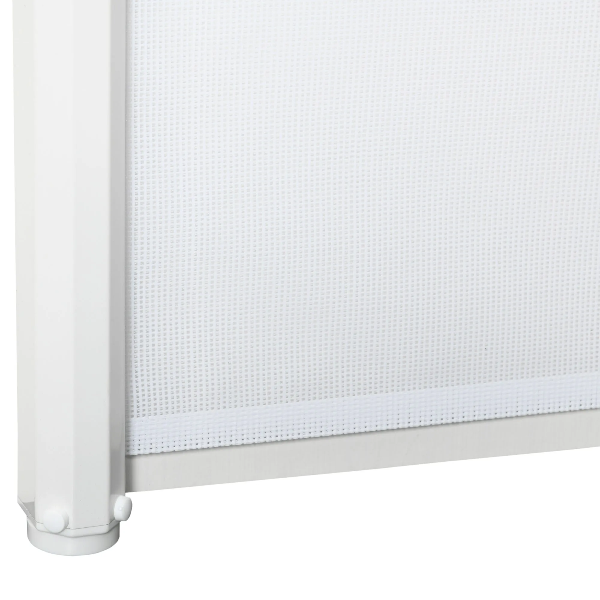 PawHut Retractable Pet Safety Gate, Folding Stair Barrier, Guard Door - White