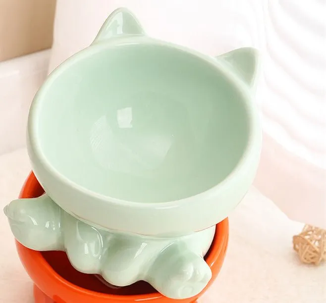 Pet Dog & Cat Ceramic Feeding Bowls