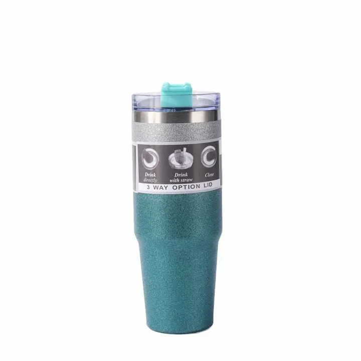 Powder Coated 30oz Leak-Proof Travel Mug – Double Wall Stainless Steel Vacuum Insulated Tumbler with Lid
