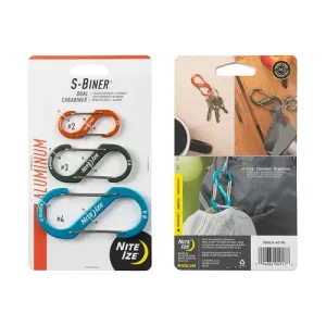 S-Biner Aluminum Dual Carabiner-3pk