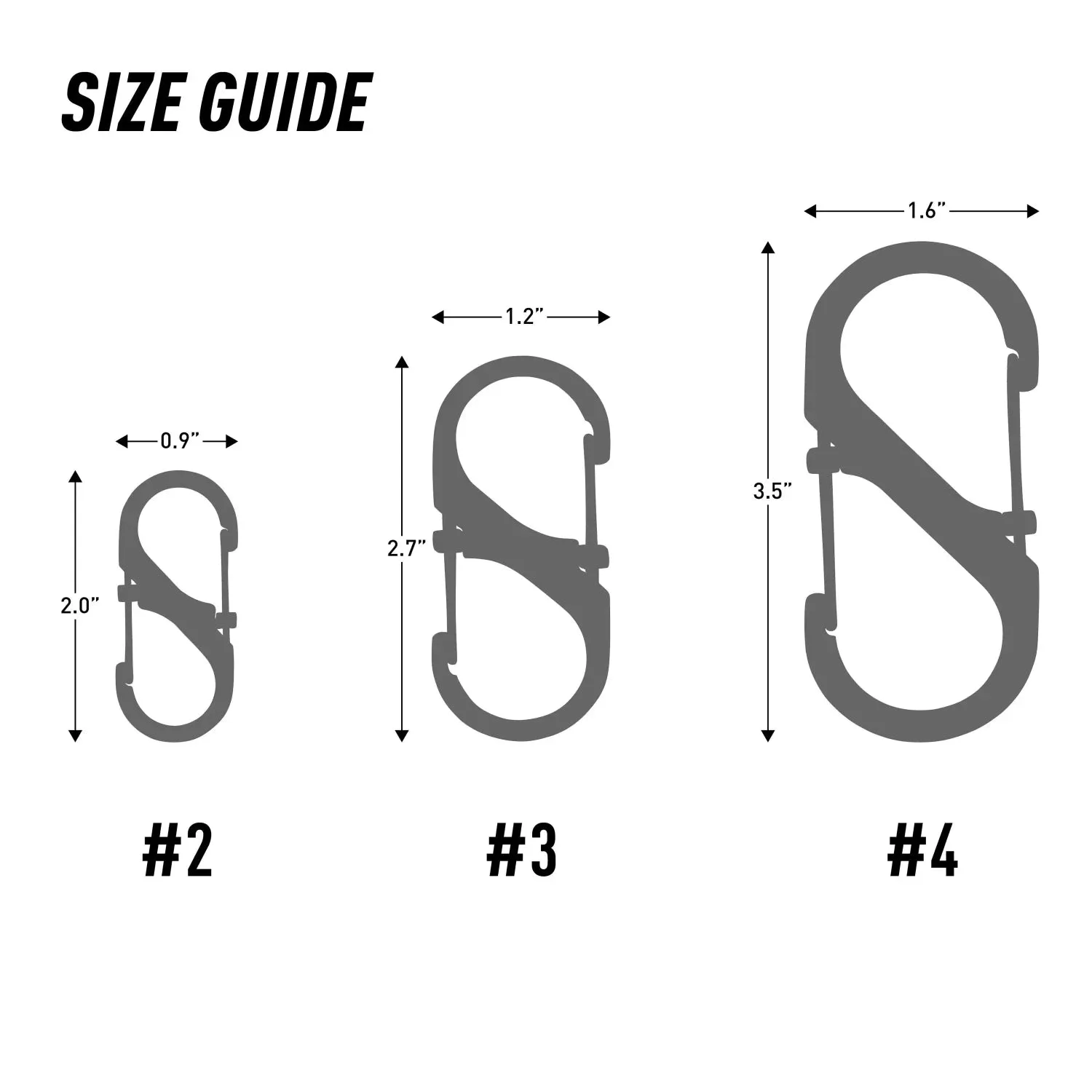 S-Biner® SlideLock® Stainless Steel 3 Pack