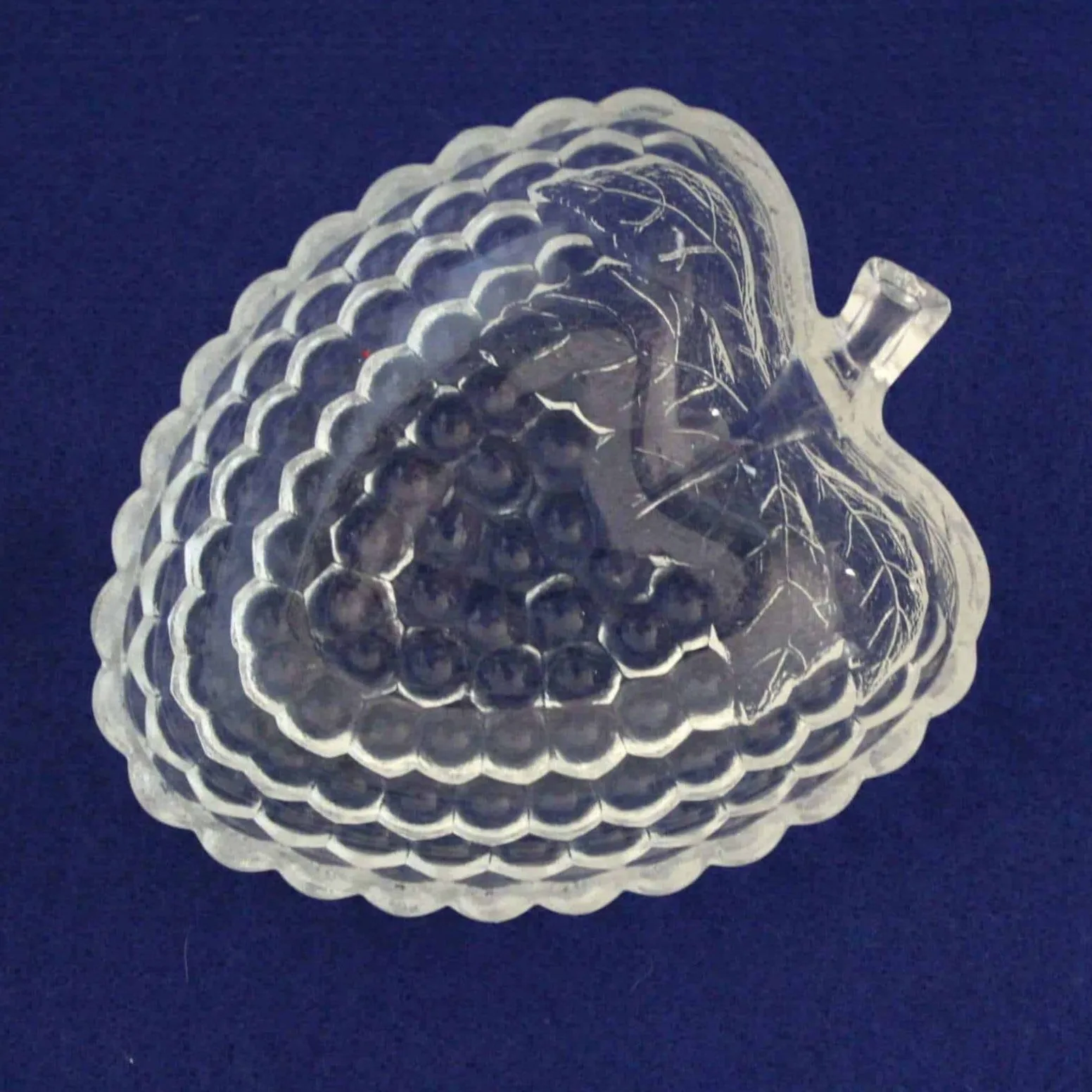 Salad Bowl Set, Berry Shaped Glass Bowls, Set of 6, Vintage Italy