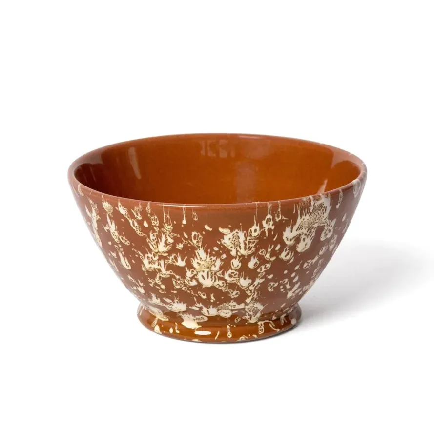 Small Splatter Bowl, Terracotta and Cream