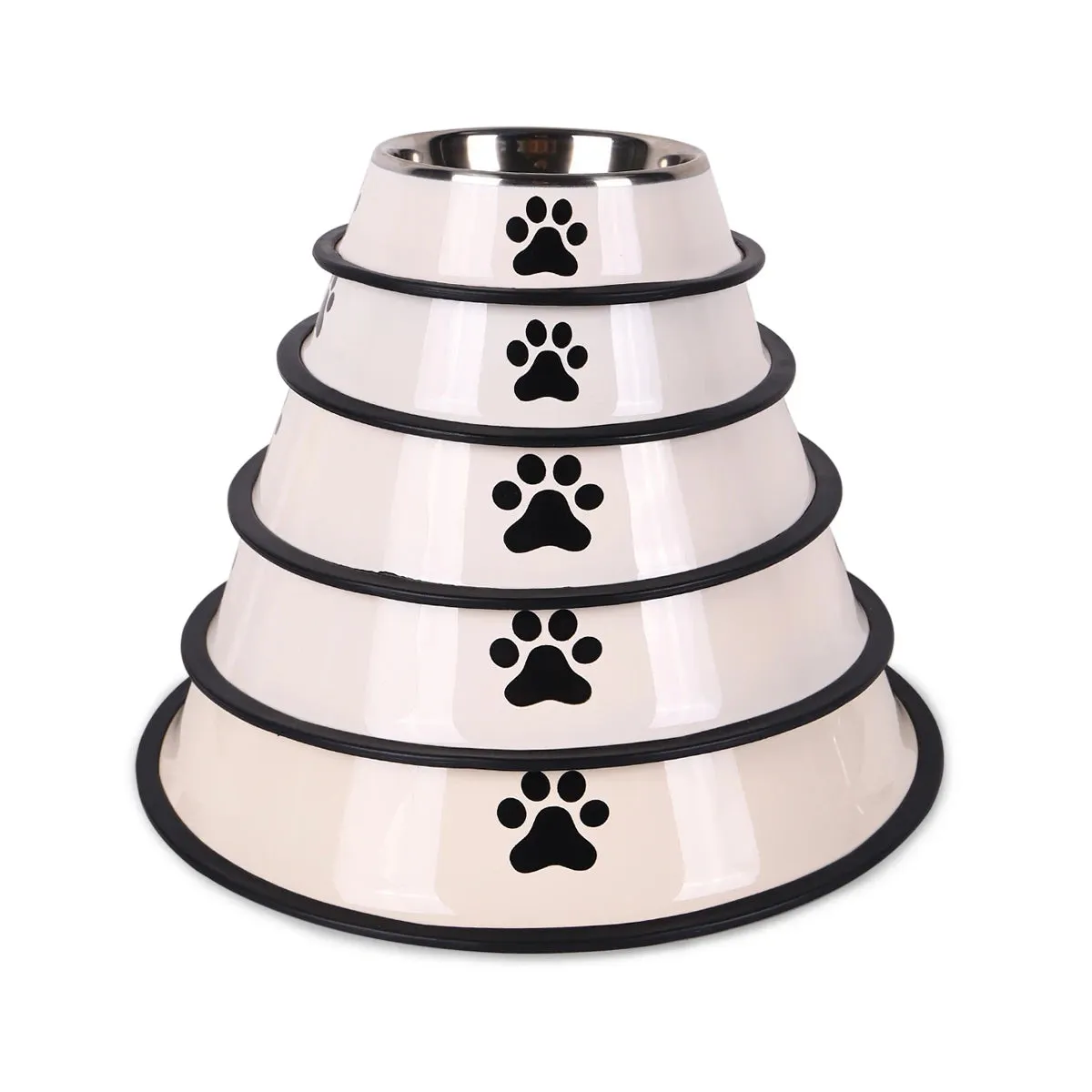 Stainless Steel Pet Bowls with Non-Slip Base – Multiple Sizes