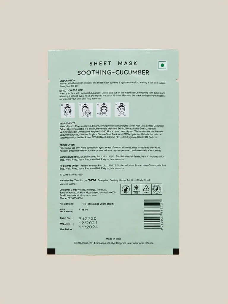 Studiowest Soothing – Cucumber Sheet Mask