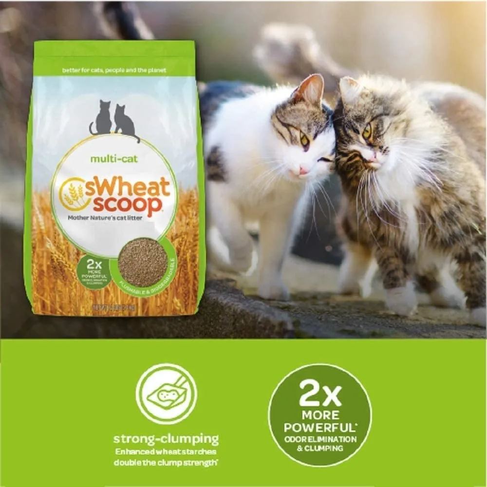 sWheat Scoop Multi-Cat Clumping Wheat Cat Litter