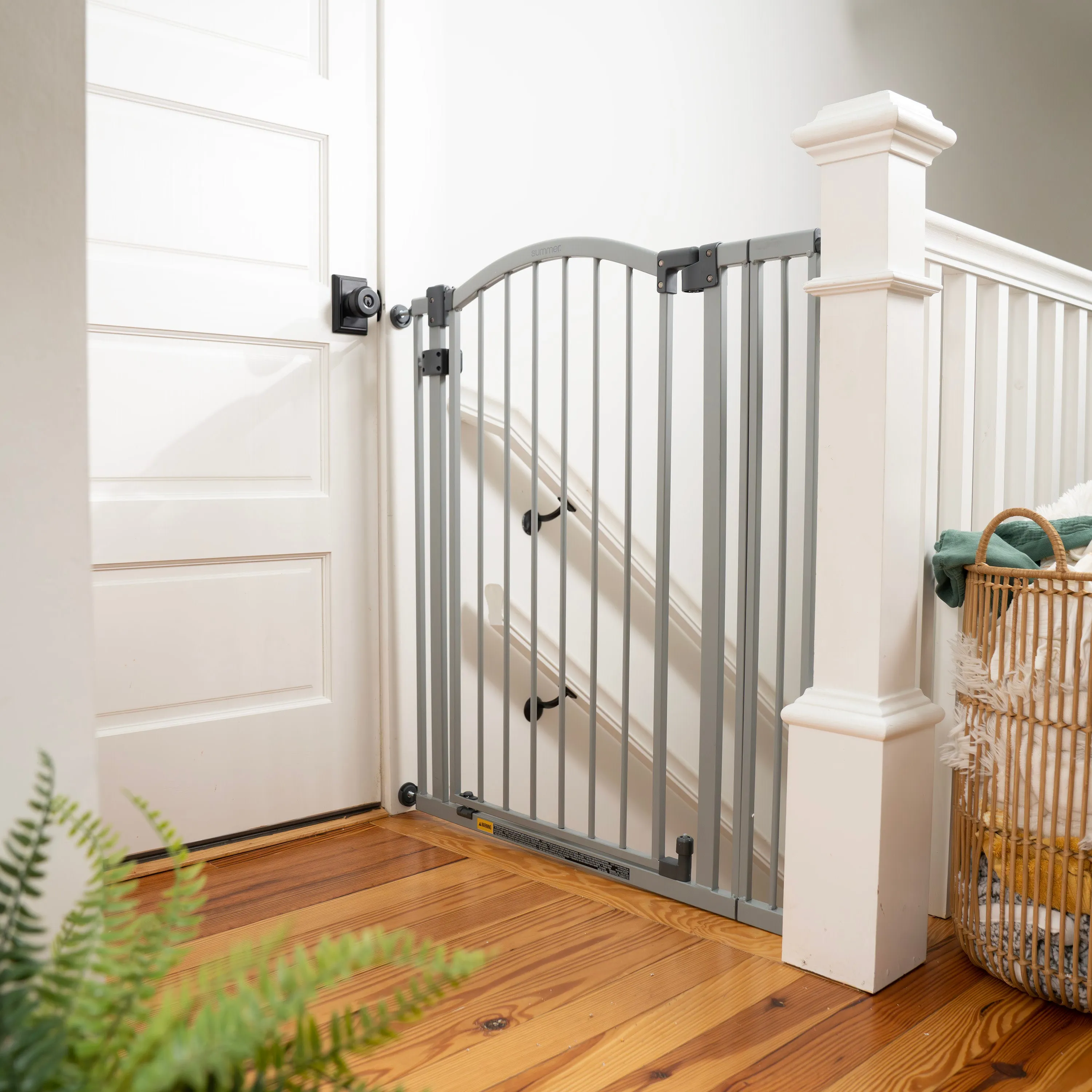 The Thruway 53W Series Pet and Baby Gate, Openings 29.5-53", 38" Tall - Gray