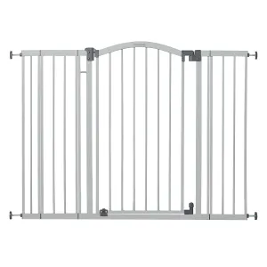 The Thruway 53W Series Pet and Baby Gate, Openings 29.5-53", 38" Tall - Gray