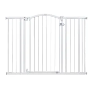 The Thruway 53W Series Pet and Baby Gate, Openings 29.5"-53" Wide, 38" Tall - White