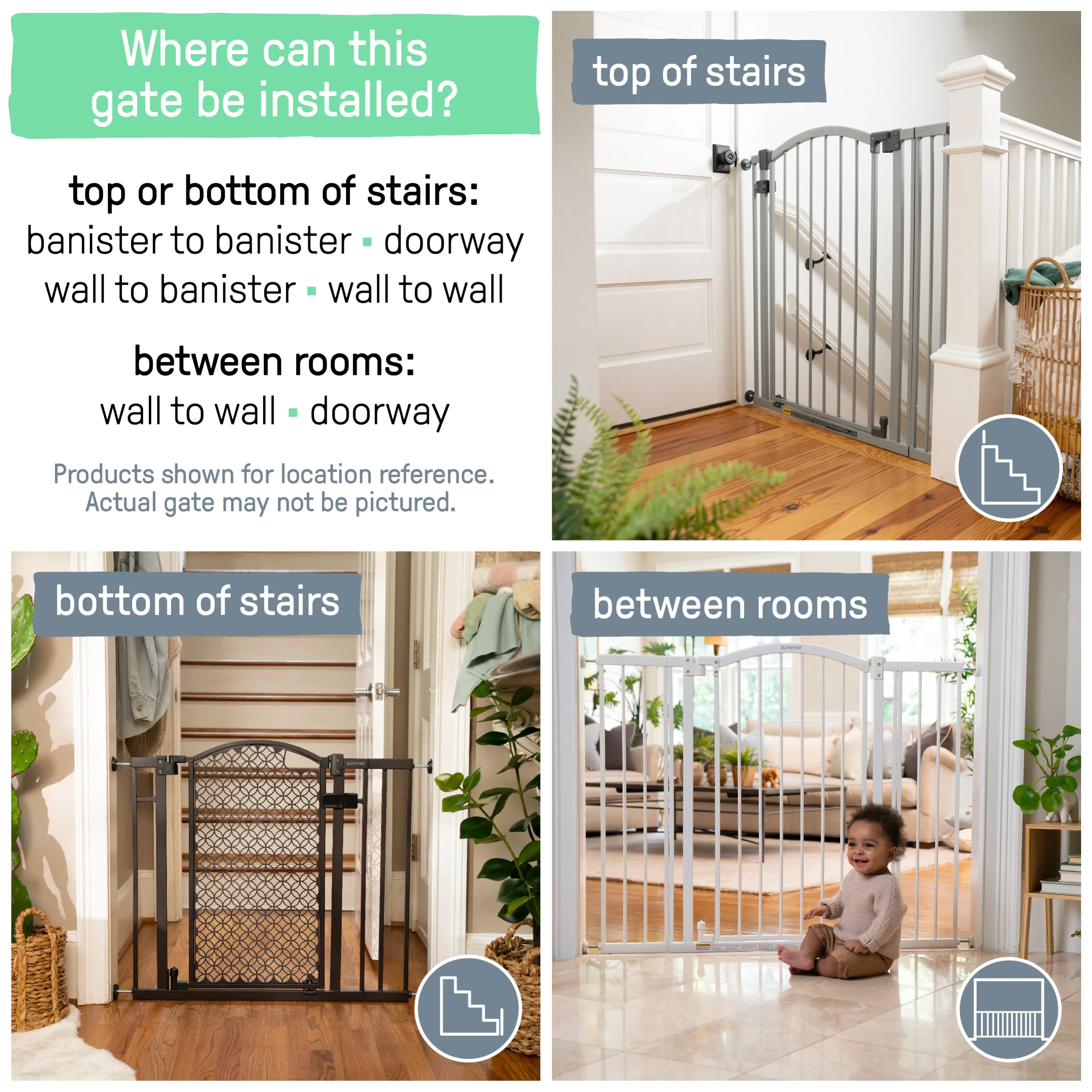 The Thruway 53W Series Pet and Baby Gate, Openings 29.5"-53" Wide, 38" Tall - White