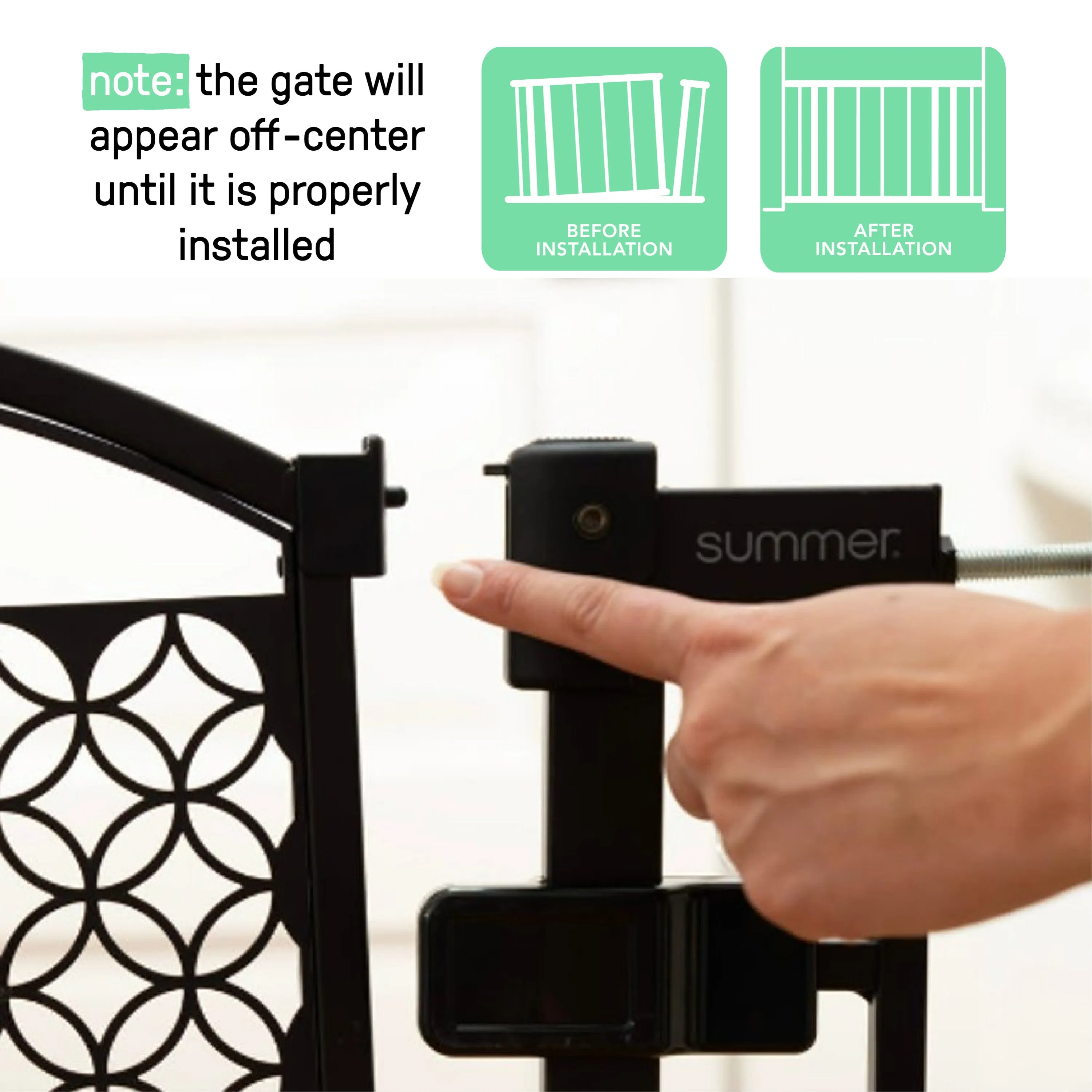 The Thruway 53W Series Pet and Baby Gate, Openings 29.5"-53" Wide, 38" Tall - White