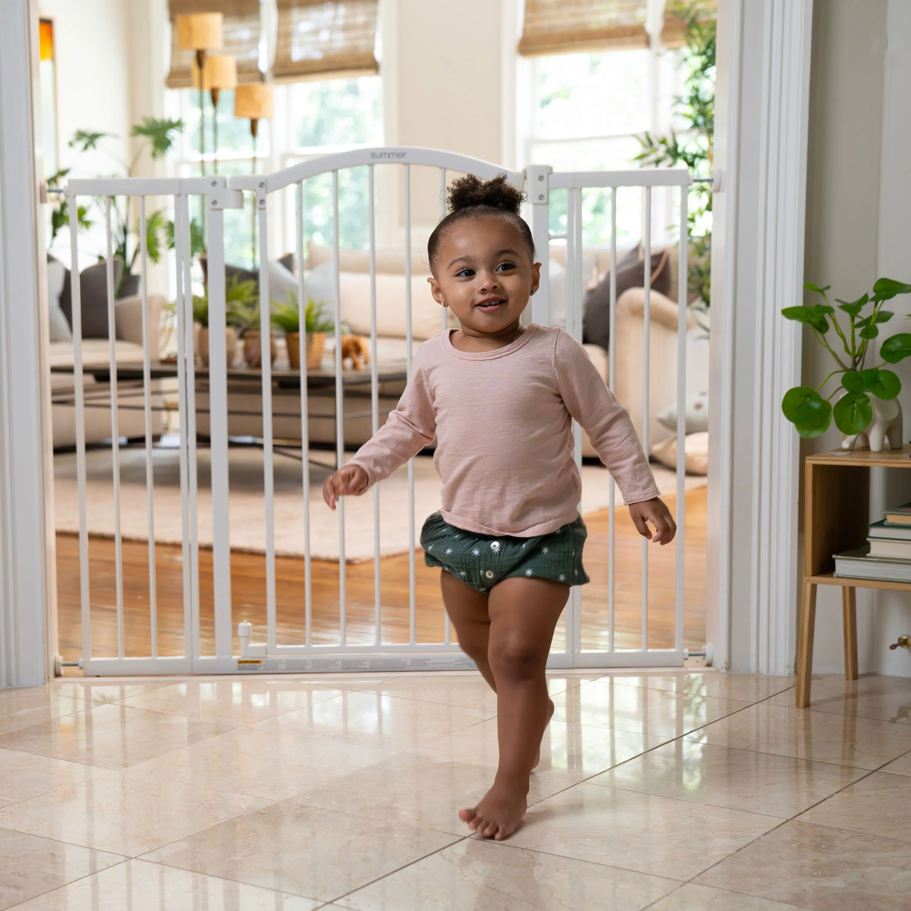 The Thruway 53W Series Pet and Baby Gate, Openings 29.5"-53" Wide, 38" Tall - White